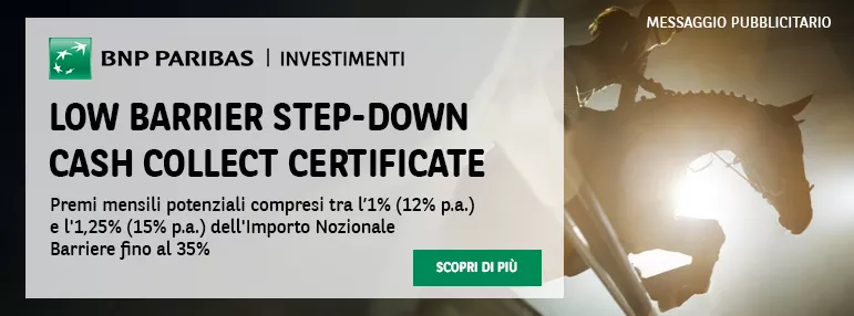 Low Barrier Cash Collect - Investimenti Certificate
